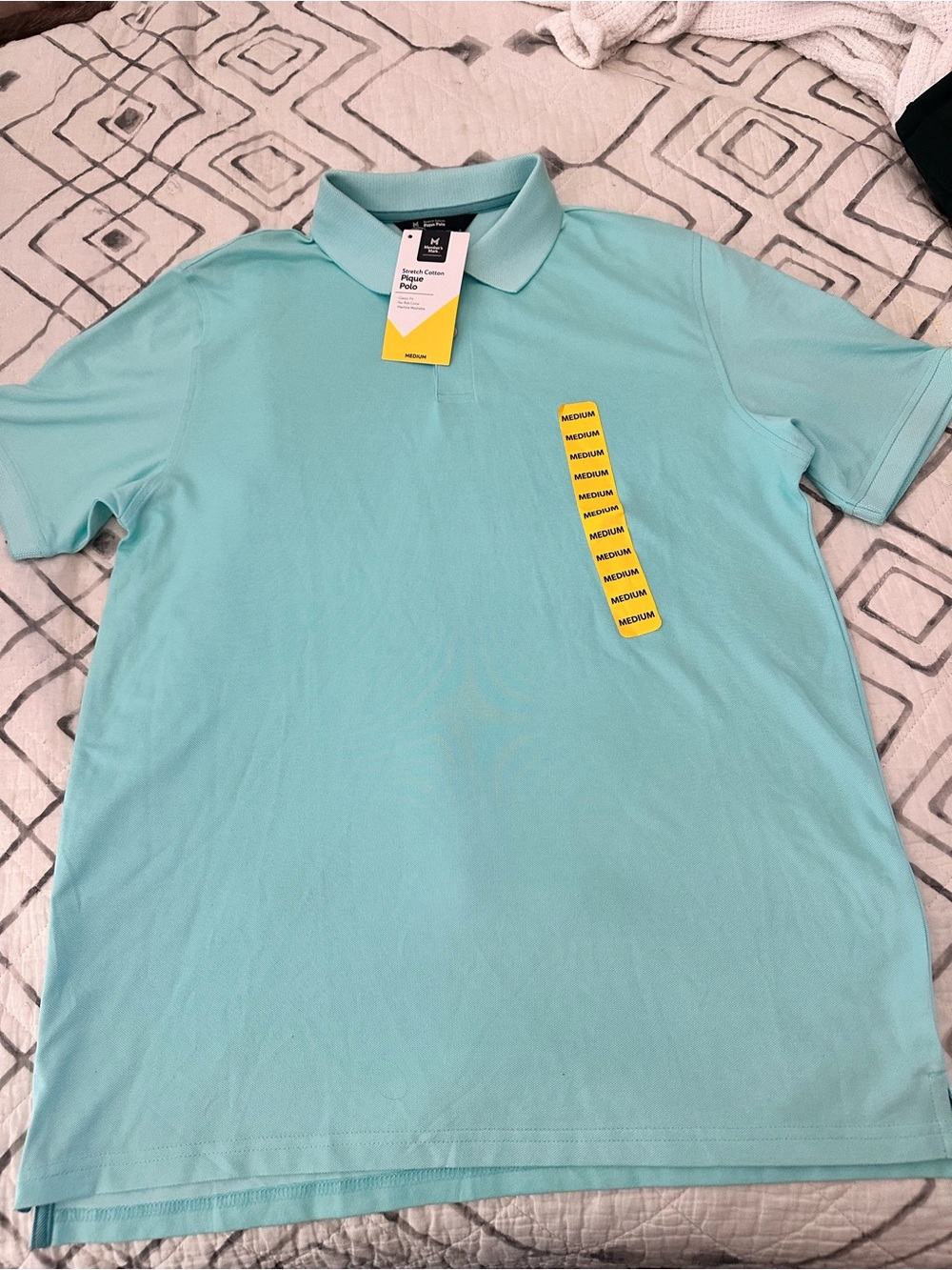 ❗️NWT Member's Mark Men's Polo Shirt - Aqua Medium ❗️